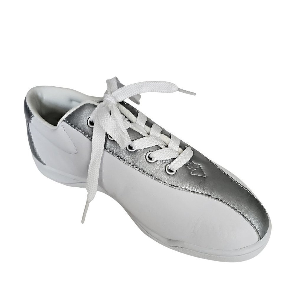 Easy Spirit ESAP1 White & Silver Leather Sneakers NIB